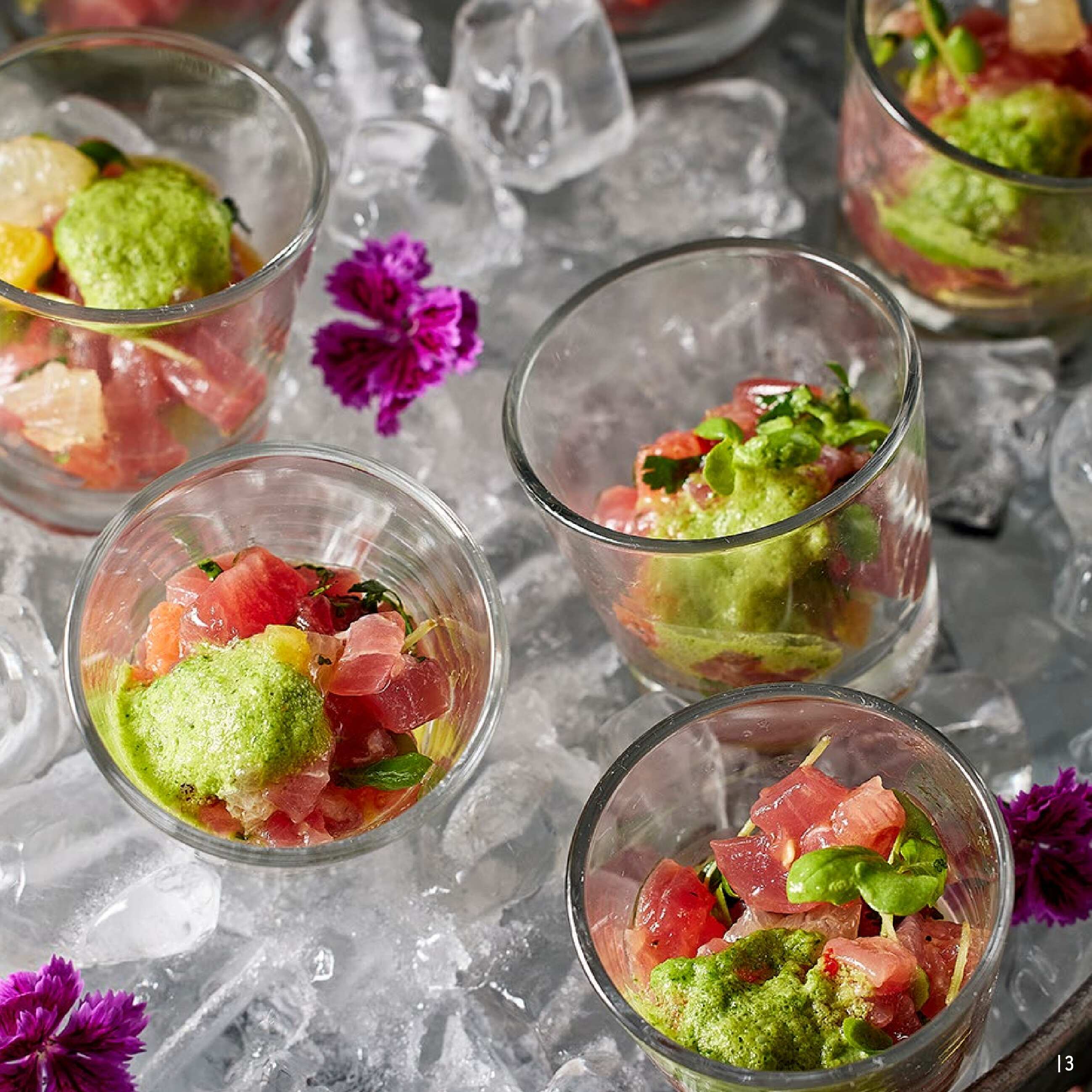 סביצ'ה טונה וקציפה ירוקה